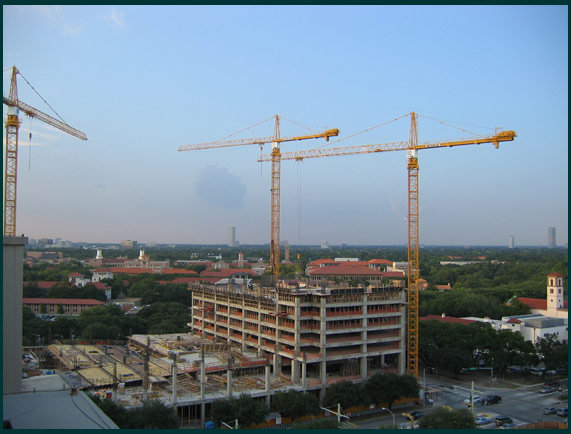 video surveillance cranes working